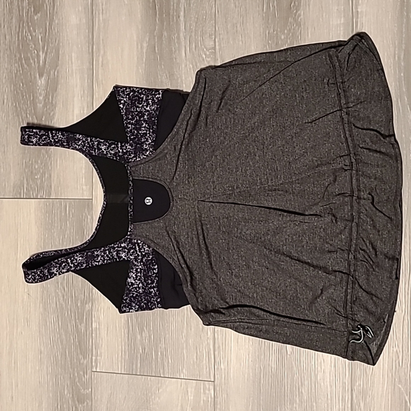 ⬇️🩷Lululemon Run Times Tank in Heathered Black/Rocky Road Sand Dune Ground - Picture 9 of 11